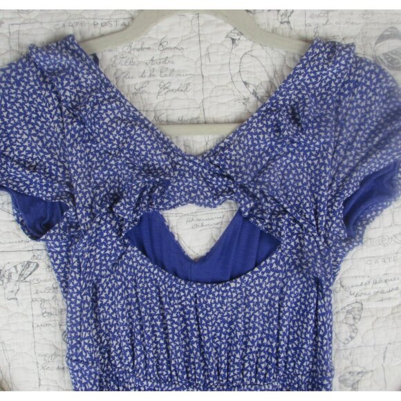 EUC Anthropologie Maeve Resfeber short  Flutter-Slv open back womens XS X Small - Picture 7 of 8